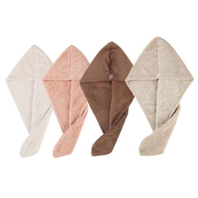 China Fashion Super Absorbent Instant Hair Drying Shower Cap Designer Customized Magic Quick Hair Wrap Hair Wrap Towel for sale