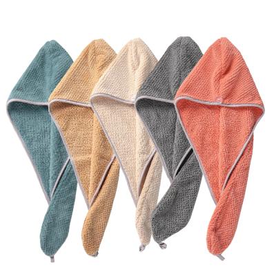 China Home Customize Strong Care Shower Turban Water Absorption Hair Dryer Towel Hat Women Quick Hair Wrap Scarves for sale