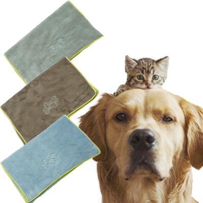 China Dry Your Pet Pet Cat Dog Bath Towel Strong Absorbent Microfiber Comfortable Pet Towel for sale