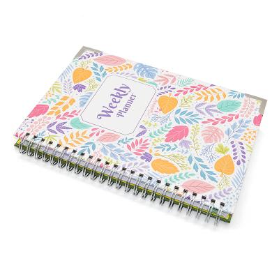 China Free Sample Good Quality Loose Leaf Printing Custom Duty Spiral Journal Daily Book Planner with Sticks for sale