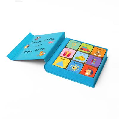 China Children Education Learning Card Children Book Baby Cartoon Picture Custom Color Factory Binding Alphabet Animal Drawing Book With Box for sale