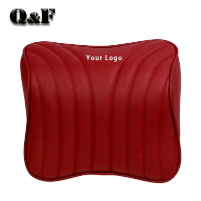 China Waterproof High Quality Leather Memory Foam Car Headrest PU Small Car Headrest Pillow For Cars for sale