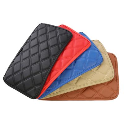 China Luxury Universal Center Soft Protective Cover Car PU Arm Rest Leather Arm Rest Pad for sale