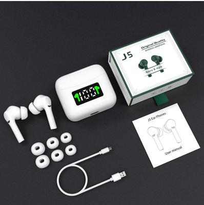 China BT 5.1 Earphone New Arrivals Support In-ear Genuine Wireless Stereo Radio TWS Earbuds J5 for sale