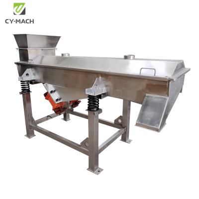 China Single Operation Grape Seed Linear Vibrating Sieve For Classifying And Filter Biscuit Bread Linear Vibrating Screen for sale