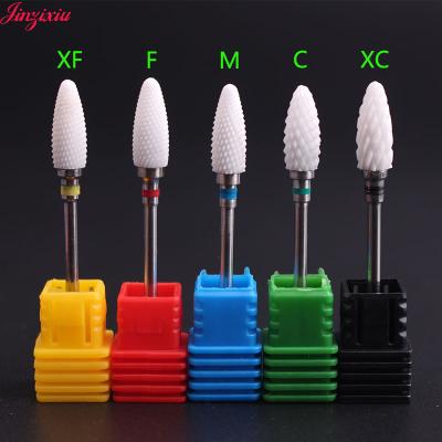 China Lightweight High Quality Ceramic Pedicure Drill Bits Manicure Burr File Electric Nails Drills Nail Grinding Bit for sale