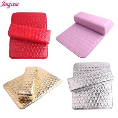 China Professional Salon PU Leather Arm Rest Nail Art Pillow Manicure Soft Hand Washable Holder with Pad Pad for Nail Salon for sale