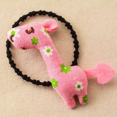 China New Arrival Children Cartoon Cute Cloth Deer Elastic Band Cute Hair Accessories Elastic Ring Hair Rope for sale