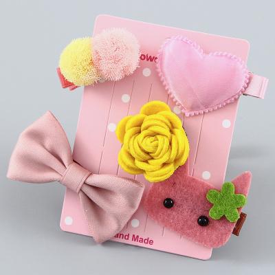 China Cute Wholesale 5 Pcs/Kids Set Fashion Hair Cut Hair Accessories For Girls Gift Set for sale