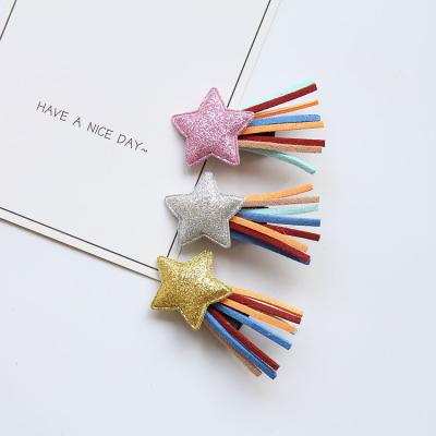 China Wholesale Cute Kids Bling Bling Star Rainbow Hair Clips High Quality Cute Kids Hairpins Headwear Hair Accessory For Girls for sale