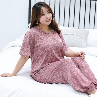 China Wholesale Oversized QUICK DRY Pajamas For Women Loungewear XL-XXXL Soft Two Piece Pajamas Long Sleeve Sleepwear Set Free Shipping for sale