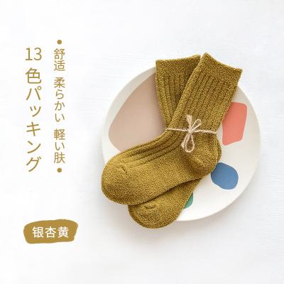 China Free Shipping Viable Solid Color Kids Cotton Socks For Winter Baby Fall Sports Socks Ready To Ship High Quality Chinese Supplier for sale