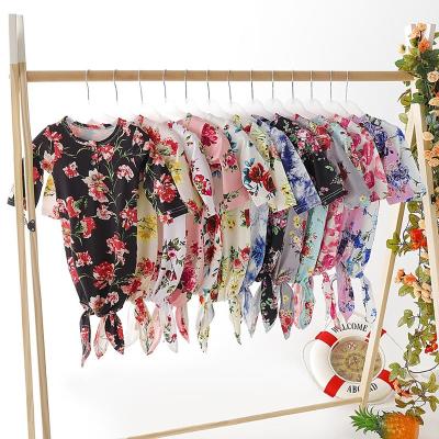 China 2pcs/set Casual Free Shipping Newborn Baby Sleepwear Flower Printing Sleepwear Tie Knot Sleeping Bag With Scarf Hats for sale