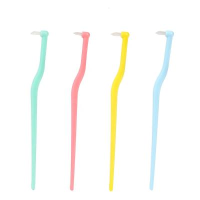 China Wholesale Reusable Pet Product Tapered Balance Toothbrush Mini Single Head Ended Pet Toothbrush For Small Dog Cat for sale