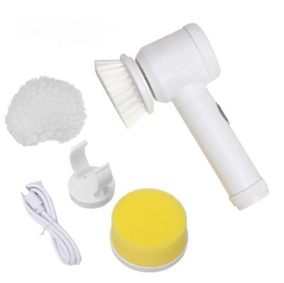 China New 2023 Wireless Electric Rotating Wireless Cleaning Brush Scrubber with 3 Replaceable Brush Heads for sale