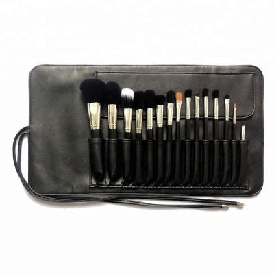 China 15pcs high quality private label makeup set brush high end skin-friendly /Kit in a soft PU pouch for sale