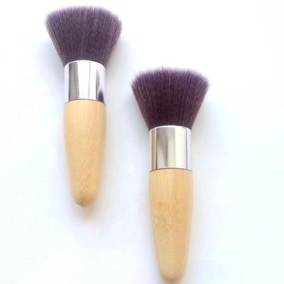 China OEM ODM Handle Flat Surface Cream Foundation Waterproof Eco-Friendly Bamboo Makeup Brush for sale