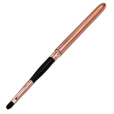 China Beauty Care Makeup Tools Face Use And Brush Angular Style Vanson Makeup Tool Rose Gold Color Retractable Lip Makeup Brush Hot Selling for sale