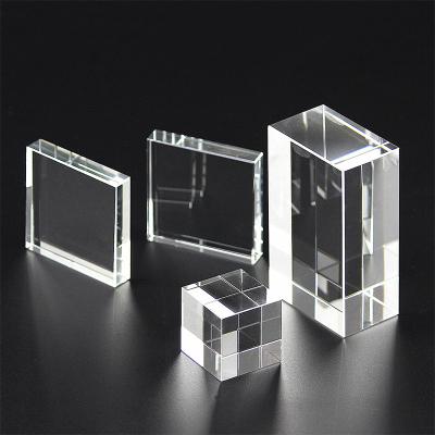 China China JY high quality crystal k9 kinds of size white 3d cube laser engraving crystal block for sale