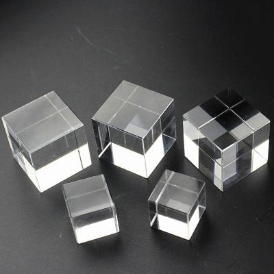 China Wholesale high quality China JY white k9 cube crystal 3d laser engraved customized for souvenir gift for sale