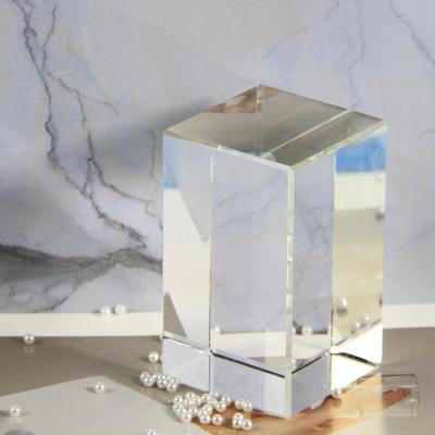 China China JY High Quality Rectangle Multiple Sizes Clear White K9 Crystal Glass Blocks for sale