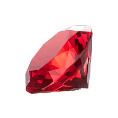 China High Quality Wedding Centerpieces Crystal Red Diamond Paperweight Colorful Christmas Decorations From Europe JY for sale