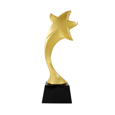 China Europe JY Custom Design Gold Star Crystal Five-pointed Trophies Wholesale For Souvenirs Gifts for sale