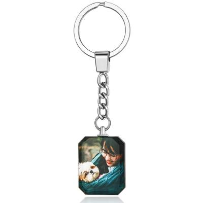 China China JY Unique Design 3d Laser Engraving Crystal Glass Key Chain Customized Crystal Key Chains for sale