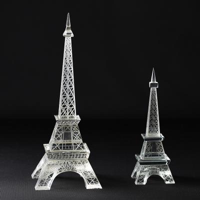 China Europe JY customized model crystal gift unlocks decoration landmark tower 3d crystal building model for sale