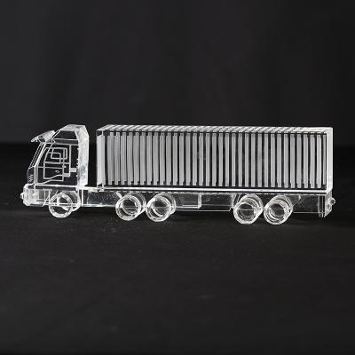 China Europe JY Factory Wholesale Customized Model Crystal Gift Opens Decoration Bus 3d Crystal Model for sale