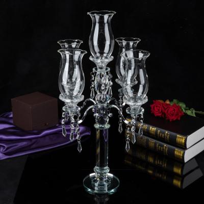 China 5am ​​Crystal Candelabra Crystal Tea Light Candle Holders Weddings Factory Sale Wedding Table Decoration JY for sale