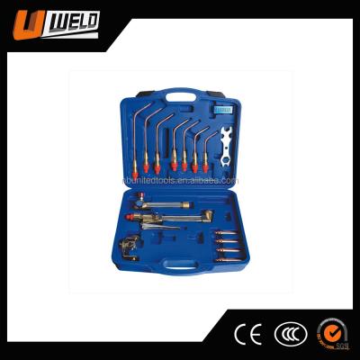 China Gas Cutting and UWELD Portable Medium Duty British Type Welding Torch Kit for Gas Welding UW-1519-A for sale