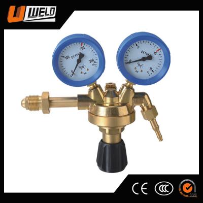 China Full Brass Pressure Regulator UWELD UW-1419 Italy Type Oxygen Gas Pressure Gauge Regulator for sale