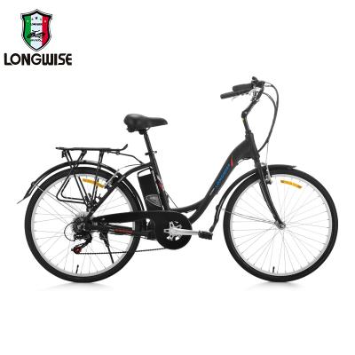 China 250w cargo electric bike 6 speed e bike Japanese steel electric women's retro bikes electric bicycle for sale