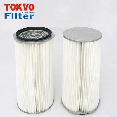 China Domestic polyester fiber; High Capacity Toray PTFE Filter Paper Easy Clean HEPA Powder Dust Collector Air Cylinder 5 Micron Cartridge Filter for sale