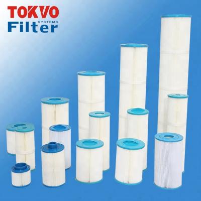 China 1.white precision polyester fiber 2.Antibacterial new design coarse filter 2018 yarn type pumps used swimming pool filter cartridge for sale for sale