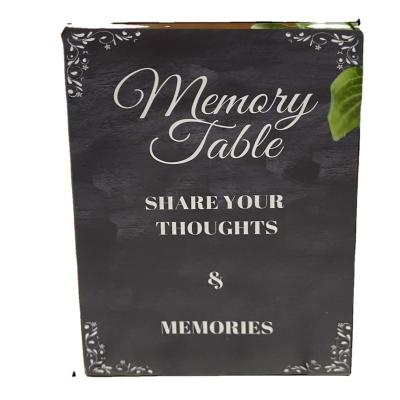 China Factory Supply Hardcover 1200Gm Material Gray Board Printed Memories Products Funeral Gifts for sale