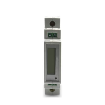 China Single Phase Din Rail Electric Power Energy Meter 18*90*72 / KWH / Watt Hour for sale