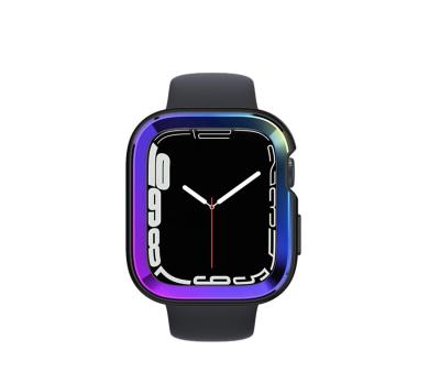 China DEVILCASE Anti-scratch for Apple Watch 7 (45mm) - Black Bumper with Titanium Aluminum Ring for sale