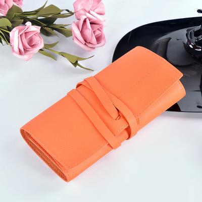 China Faux Leather Small Foldable Mobile Power Bank Small Sundries Bag Sundries Money Organizer Rolling Bag for sale