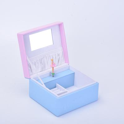 China Music Leather Colorful Jewelry Box For Jewelry Logo Acceptable Customized Packing Tuscan Customized Girls Ballerina Leather Music Box for sale