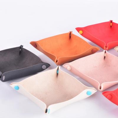 China Jewelry Packing Soft PU Leather Jewelry Organizer Velvet Tray Storage Tray Jewelry Tray With Snaps for sale