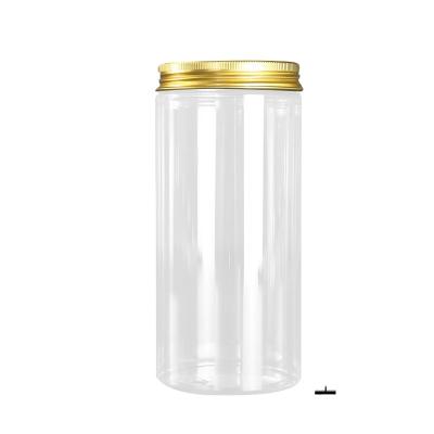 China Wholesale 8oz Metal Lid Eco-friendly Recyclable Cosmetic Round Storage Pea Nuts Jar With Metal Clear Straight Sided Glass Lid for sale