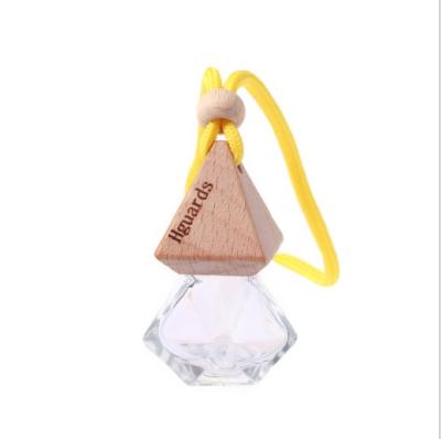 China Mini Popular Empty Car Hanging Perfume Glass Bottle 7ml Eco-friendly Recyclable Cheap Price Air Freshener Bottle for sale