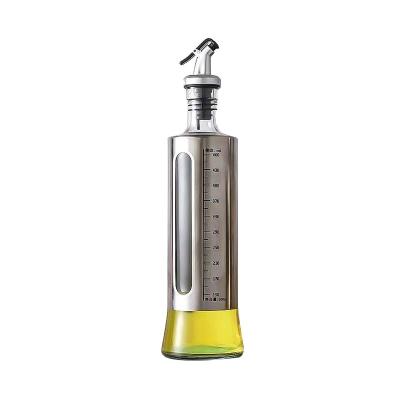 China Hot Selling Recyclable Eco-friendly 300ml 500ml Stainless Steel Home Glass Caster Bottle Pot Oil Kitchen Soy Sauce Leakproof Bottle for sale