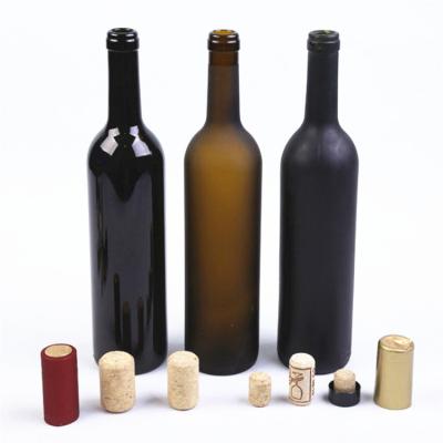 China Eco-friendly 750ml Recyclable Lead Free Dark Green Food Grade Wine Glass Bottle With Cork Plastic Lid for sale