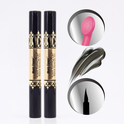 China New design waterproof wholesale private label waterproof 2 in 1 eyebrow gel &liquid eyeliner for sale