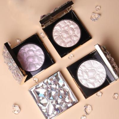 China New fashion magnetic powder box waterproof blush plastic box with diamond highlight cosmetics private label blush for sale