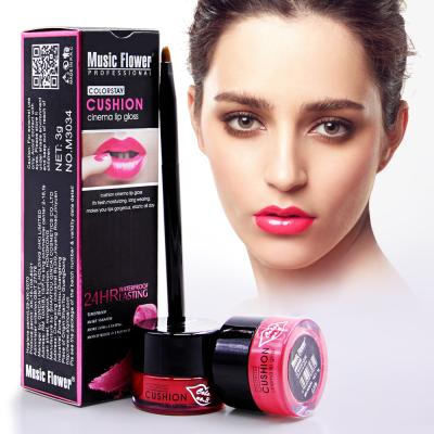 China Wholesale Waterproof Long Lasting Air Cushion Private Label Glitter Lip Gloss Tint Wear Waterproof Lip Gloss for sale