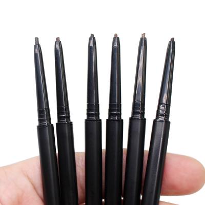 China Waterproof 6 Color Porcelain Fillers Double Sided Eyebrow Brush Private Label Waterproof Eyebrow Pencil for sale